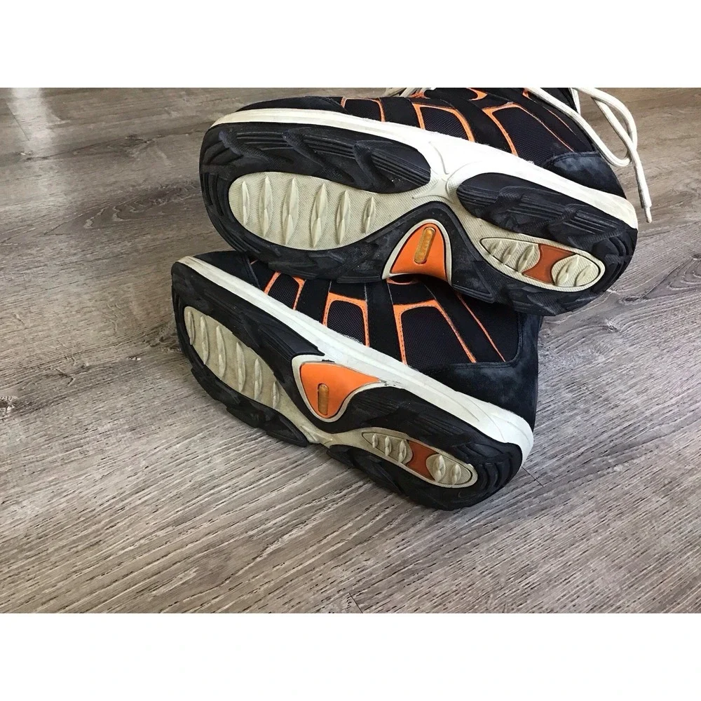 Burton Moto Men's Snowboard Boots USA Size 8.5 Gray Orange Lace Up